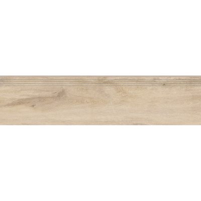 Сходинка з керамограніту Stopnica Guardian Wood Light Beige Rect бежева 8x1202x297 мм