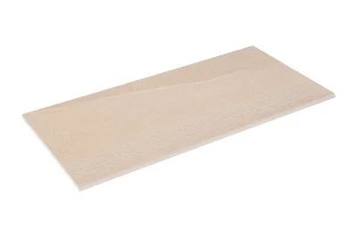 Ступенька из керамогранита Zeus Ceramica Calcare Beige SZRXCL3BRNQ Эко 600х300х9,2 мм бежевая, под камень, матовая, с противоскользящими прорезями