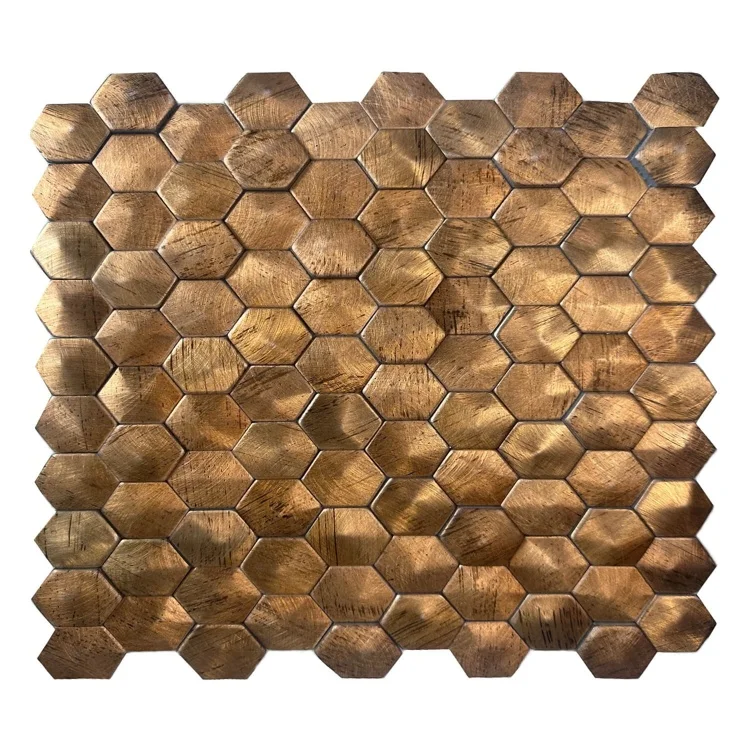 Мозаїка Mozaico de lux V-MOS VTH-601 Gold Metal 27x30 см