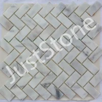 Мозаика из мрамора Полированная МКР-5П (47x23) White Mix
