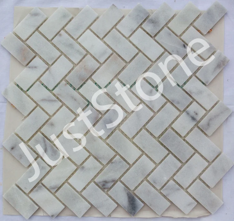 Мозаика из мрамора Полированная МКР-5П (47x23) White Mix