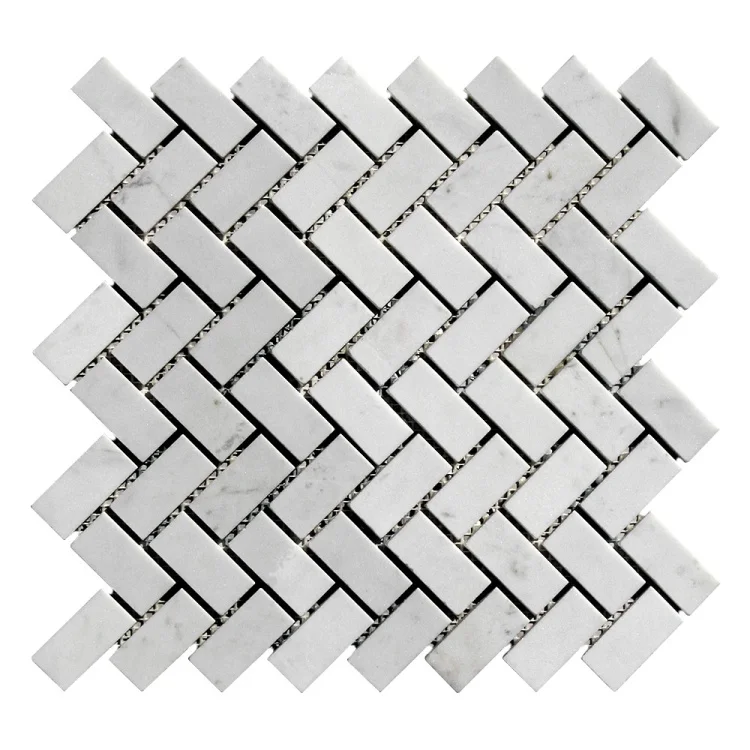 Мозаика из мрамора Полированная МКР-5П (47x23) White Mix