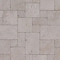 Плитка из травертина Light Tumbled 1см x Mini set, мини сет бежевая с состаренной поверхностью Антик Export
