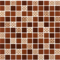 Мозаїка керамічна Kotto Ceramica GM 4054 C3 Brown d/Brown m/Structure 300 х 300 х 4 ( 25 х 25 )