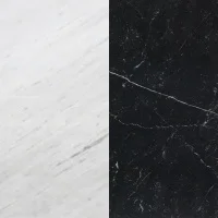 Портал для камина Bravo Даллас Polaris + Nero Marquina мрамор белый/черный прямой