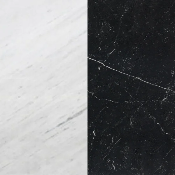 Портал для камина Bravo Даллас Polaris + Nero Marquina мрамор белый/черный прямой