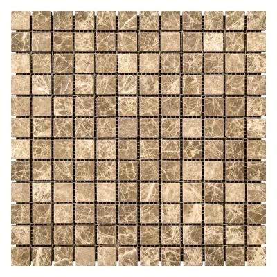 Мозаика из мрамора Матовая МКР-2СВ (23x23) Emperador Light