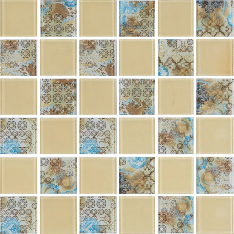 Мозаїка скляна Kotto Ceramica GMP 0448029 СC print 34/ral 1014 300 x 300 х 4 ( 48 х 48 )