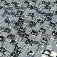 Мозаїка скляна T-MOS DF02+G04+Marble (L) Mozaico De Lux