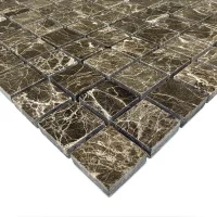 Мозаика из мрамора Полированная МКР-2П (23x23) Emperador Medium