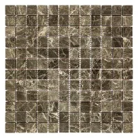 Мозаика из мрамора Полированная МКР-2П (23x23) Emperador Medium