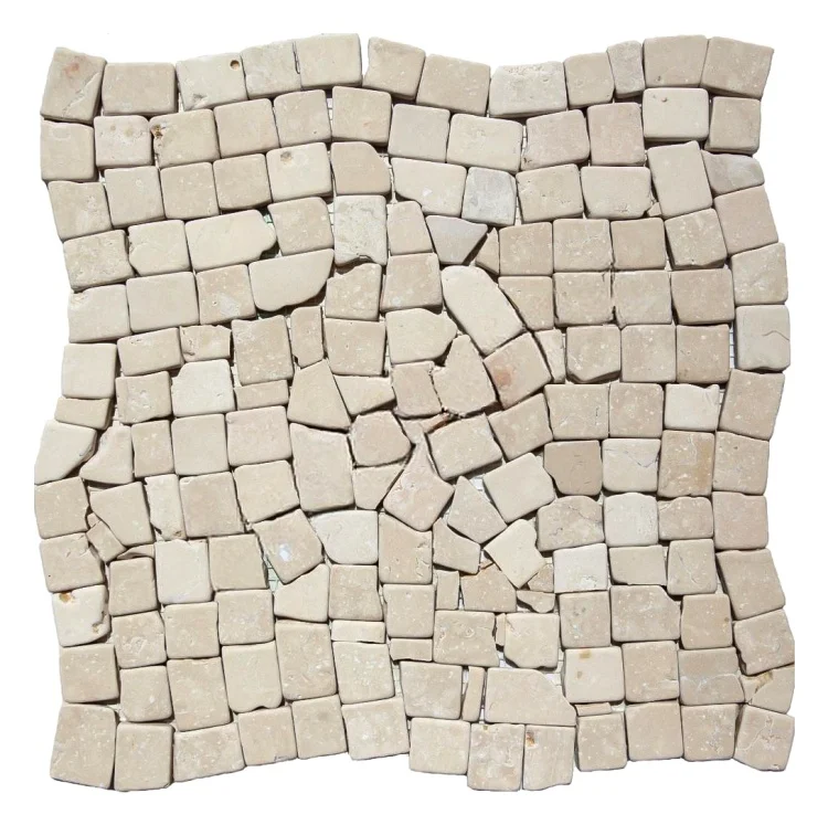 Мозаика из мрамора Матовая МКР-ХСВ (хаотичная) 23x15 мм Beige Mix