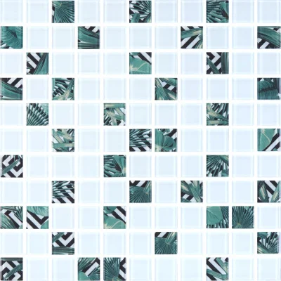 Мозаїка скляна Kotto Ceramica GMP 0825022 С2 print 24/white 300 x 300 х 8 ( 25 х 25 )