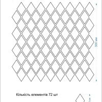 Мозаїка з керамограніту Kotto Ceramica MI7 30500301C Grigo Caldo 300 x 300 х 10 (ромб 30 x 50)