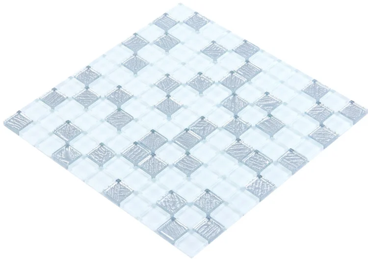 Мозаїка керамічна Kotto Ceramica GM 8015 C2 Silver S5/White/300 х 300 х 8 ( 25 х 25 )