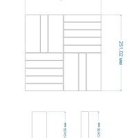 Мозаїка керамічна Kotto Ceramica Kit Kat КP 6051 mat 252x300х9 (23х124)