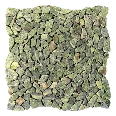 Мозаїка з мармуру Матова МКР-ХСВ (хаотична) Bidasar Green