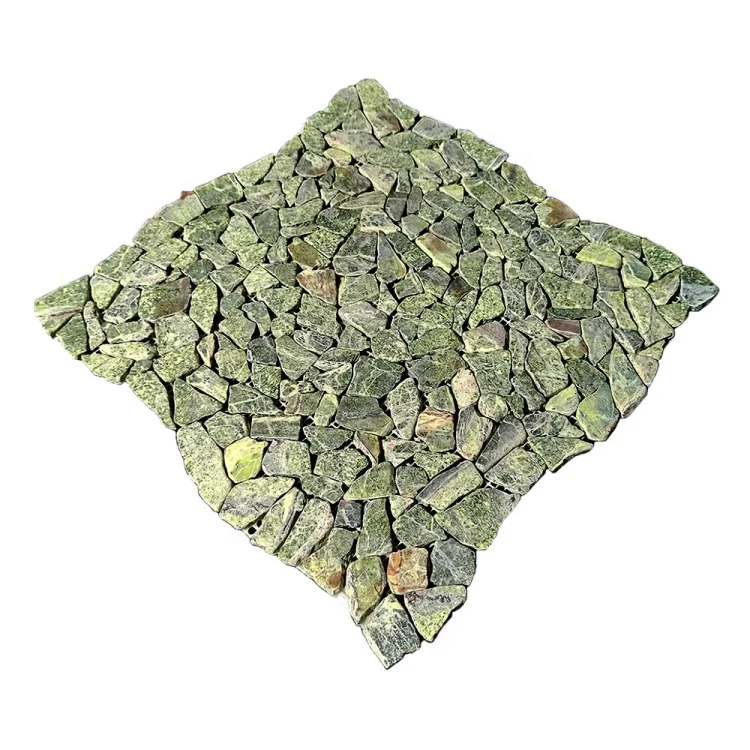 Мозаика из мрамора Матовая МКР-ХСВ (хаотичная) Bidasar Green