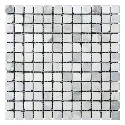 Мозаика из мрамора Матовая МКР-2СВА (23x23) White Mix