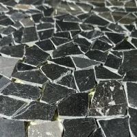 Мозаика из мрамора Полированная МКР-ХП (хаотичная) Marquina Black