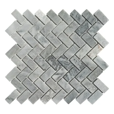 Мозаїка з мармуру Матова МКР-5СВ (47x23) Grey Mix