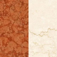 Портал для каміна Bravo Болонія Rosso Asiago + Botticino мармур червоний/бежевий прямий