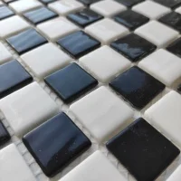 Мозаїка зі скла AquaMo MX25-1/05/09 Chess 25x25x4 (317x317) мм глянцева на сітці