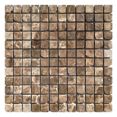 Мозаїка з мармуру Матова МКР-2СВА (23x23) Emperador Dark TR