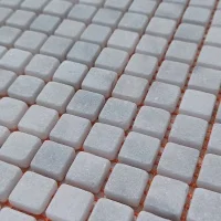 Мозаика из мрамора Матовая МКР-4СВ (15x15) White BI