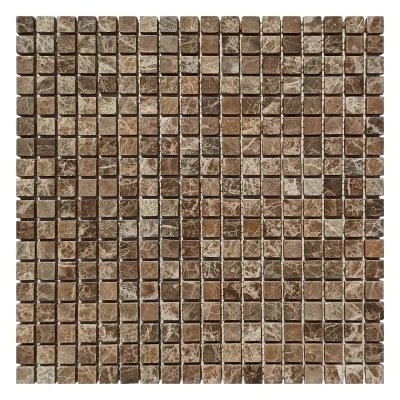 Мозаїка із мармуру Матова МКР-4СВ (15x15) Emperador Dark TR