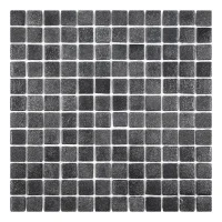Мозаїка зі скла AquaMo PW25209 Black 25x25x4 (317x317) мм глянцева на сітці