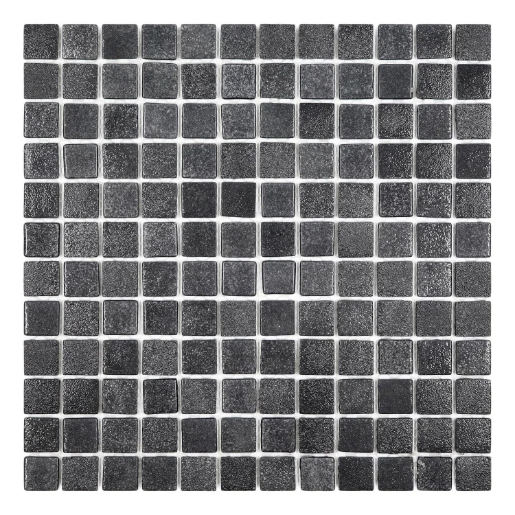 Мозаїка зі скла AquaMo PW25209 Black 25x25x4 (317x317) мм глянцева на сітці