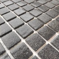 Мозаїка зі скла AquaMo PW25209 Black 25x25x4 (317x317) мм глянцева на сітці