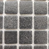 Мозаїка зі скла AquaMo PW25209 Black 25x25x4 (317x317) мм глянцева на сітці