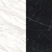 Портал для каміна Bravo Лейпциг Volakas + Nero Marquina мармур білий/чорний прямий