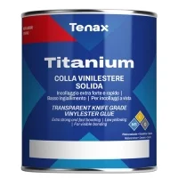 Клей винилэфирный Tenax Titanium extra clear экстра-прозрачный 1 л, густой жаростойкий для камней, керамики