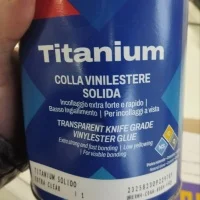 Клей винилэфирный Tenax Titanium extra clear экстра-прозрачный 1 л, густой жаростойкий для камней, керамики