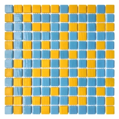 Мозаїка зі скла AquaMo MX25-1/02/11 25x25x4 (317x317) мм глянцева на сітці