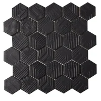 Мозаика керамическая Kotto Ceramica HEXAGON HST 6021 Black Mat 295х295х9