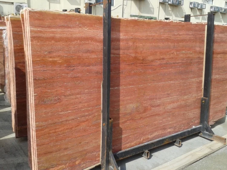 Travertine Persian Red CC, Сляб травертину (сляб) 20мм