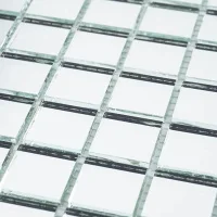 Мозаика зеркальная DecorStoneHub Zs-1inch-Z серебристая 304х304 мм дюймовая для стен ванной комнаты