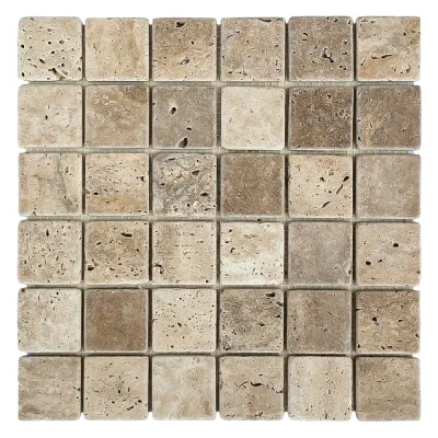 Мозаїка з травертину Матова МКР-3СВ (47x47) Travertine Classic