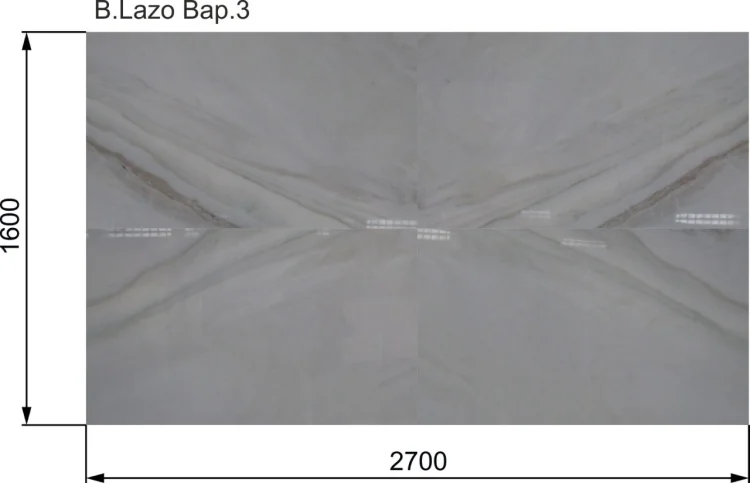 Bianco Laza Vena Oro, Мармуровий сляб (сляб) 20мм