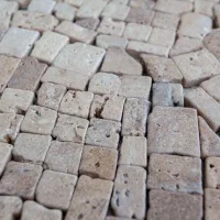 Мозаика из травертина Матовая МКР-ХСВ (хаотичная) 23x15мм Travertine Classic