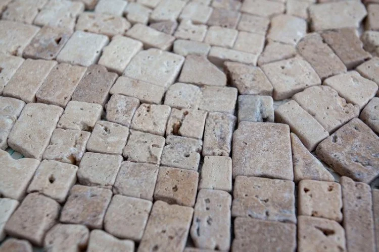 Мозаика из травертина Матовая МКР-ХСВ (хаотичная) 23x15мм Travertine Classic
