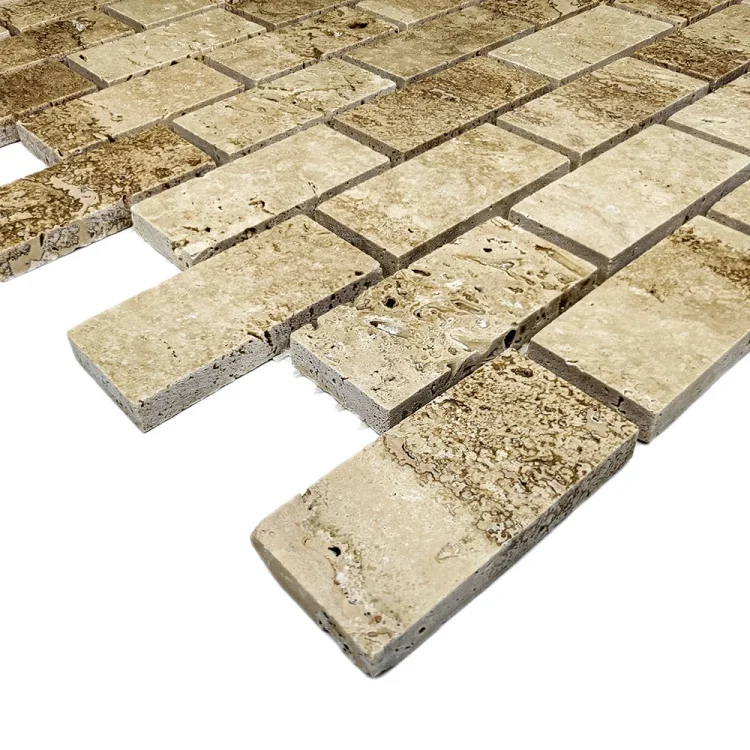 Мозаїка з травертину Полірована МКР-11П (47x23) Travertine Classic