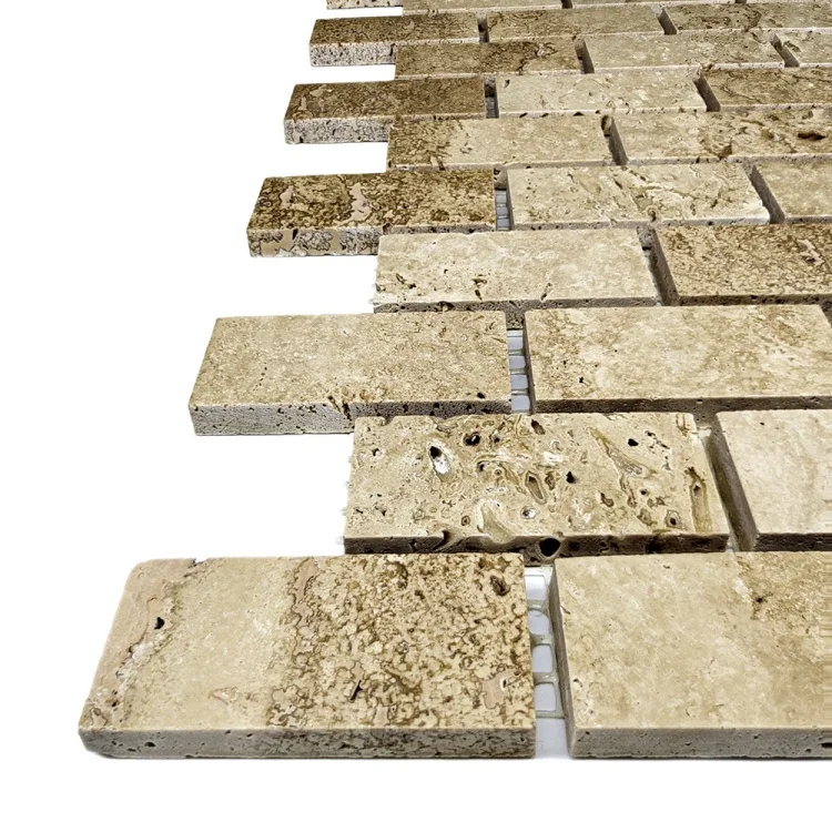 Мозаїка з травертину Полірована МКР-11П (47x23) Travertine Classic