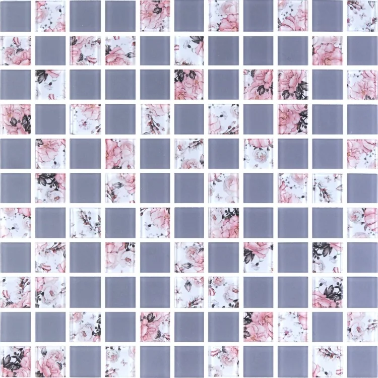 Мозаика стеклянная Kotto Ceramica GMP 0825009 С2 print 8/grey w mat   300 x 300 х 8   ( 25 х 25 )