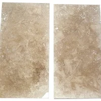 Плитка из травертина Light Filled and Honed 1,2х30,5х61 см, бежевая матовая заполненная шлифованная Standart 2-nd ch.