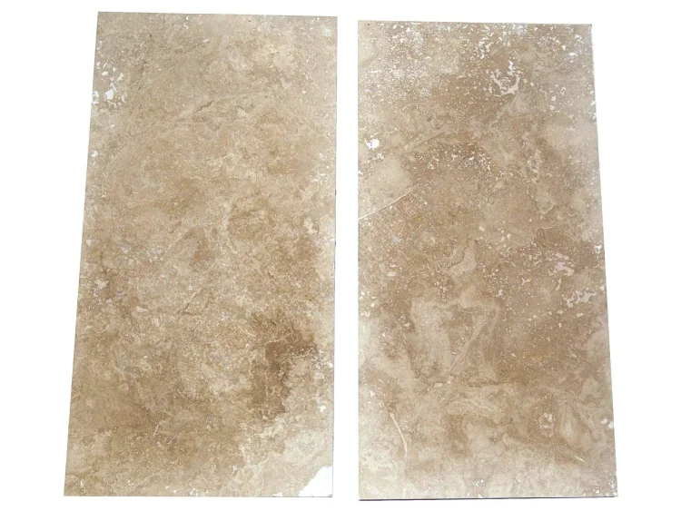 Плитка из травертина Light Filled and Honed 1,2х30,5х61 см, бежевая матовая заполненная шлифованная Standart 2-nd ch.